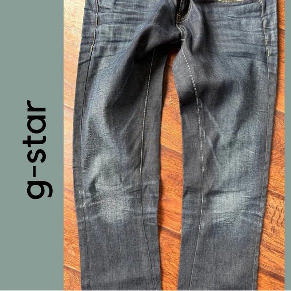 G-Star Women’s Reese Straight Jeans Whiskering Color Concrete Size  26 - Picture 3 of 9